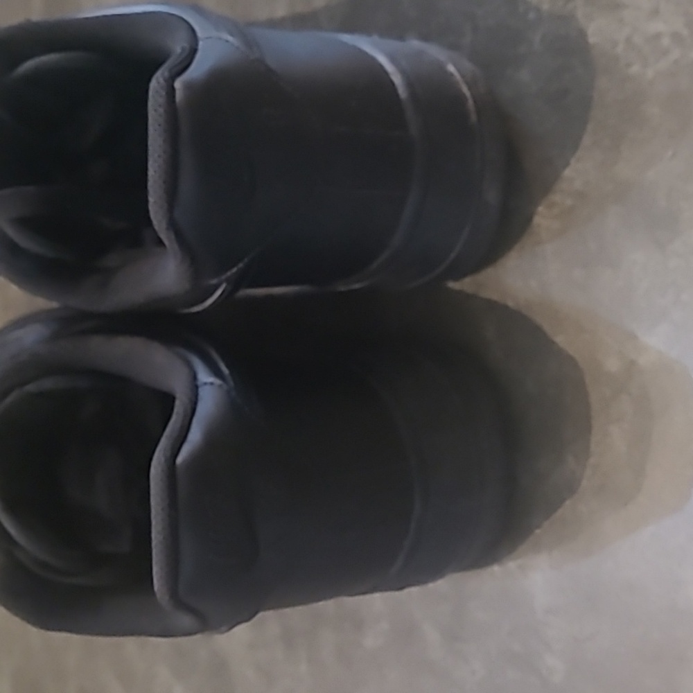NIKE AIR FORCE 1s LOW TRIPLE BLACK SNEAKERS - Picture 10 of 11